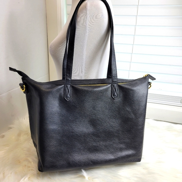 Old Navy Bags Old Navy Faux Leather Shoulder Tote Zipper Large Soft